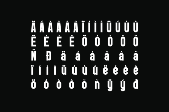 Gosans Condensed Font PNG with transparent background - Preview 4