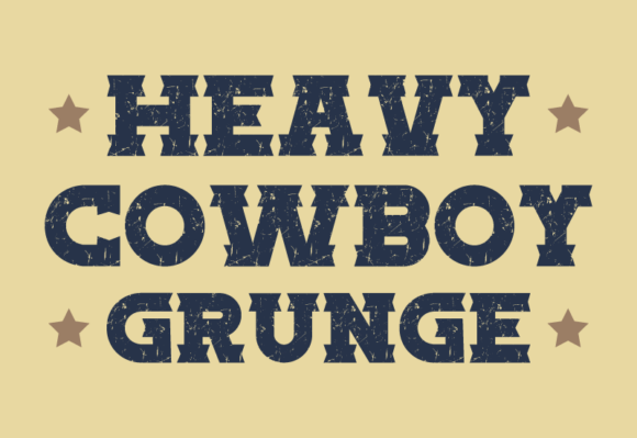 Heavy Cowboy Grunge Font - Preview 1