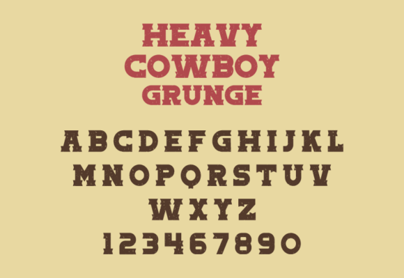 Heavy Cowboy Grunge Font - Preview 2