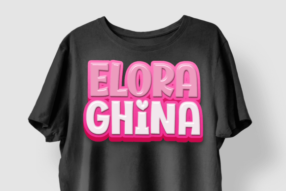 Pink Sweet Font PNG with transparent background - Preview 4