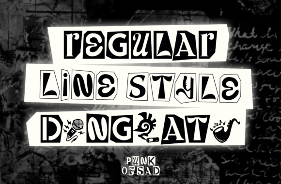 Punk of Sad Font PNG with transparent background - Preview 2