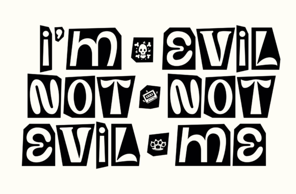 Punk of Sad Font PNG with transparent background - Preview 3
