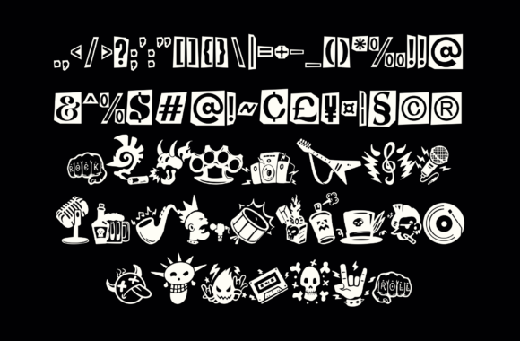 Punk of Sad Font PNG with transparent background - Preview 6