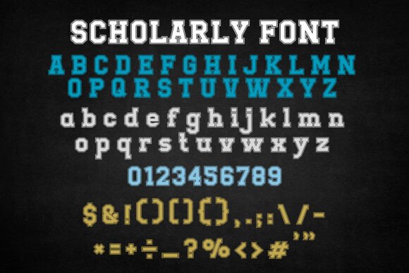 Scholarly Font PNG with transparent background - Preview 5