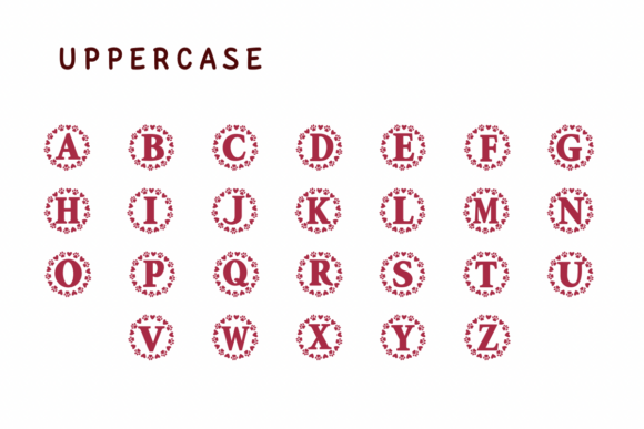 Footprints Heart Font - Preview 1