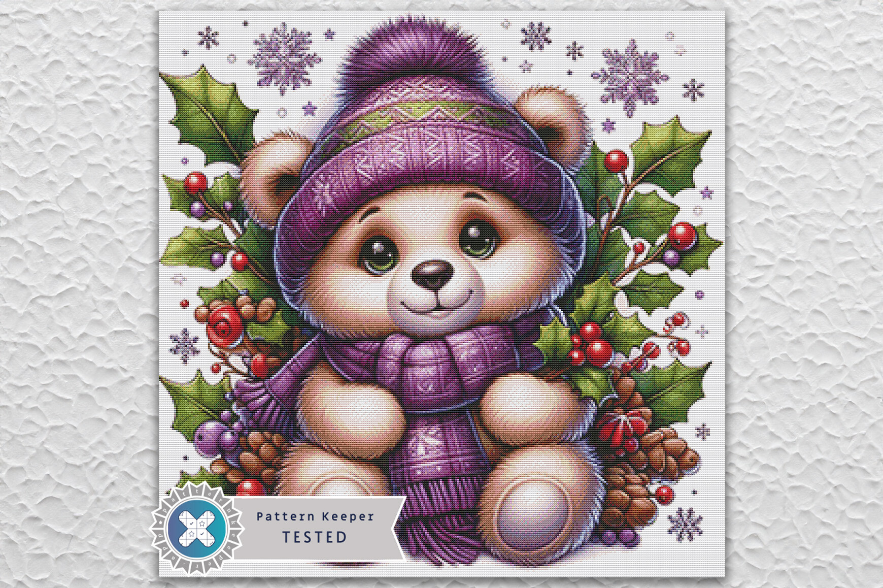 Christmas Bear Cross Stitch PDF Chart