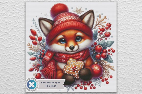Christmas Fox Cross Stitch Pattern PDF
