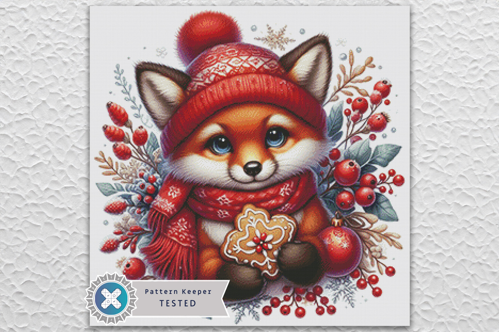 Christmas Fox Cross Stitch Pattern PDF