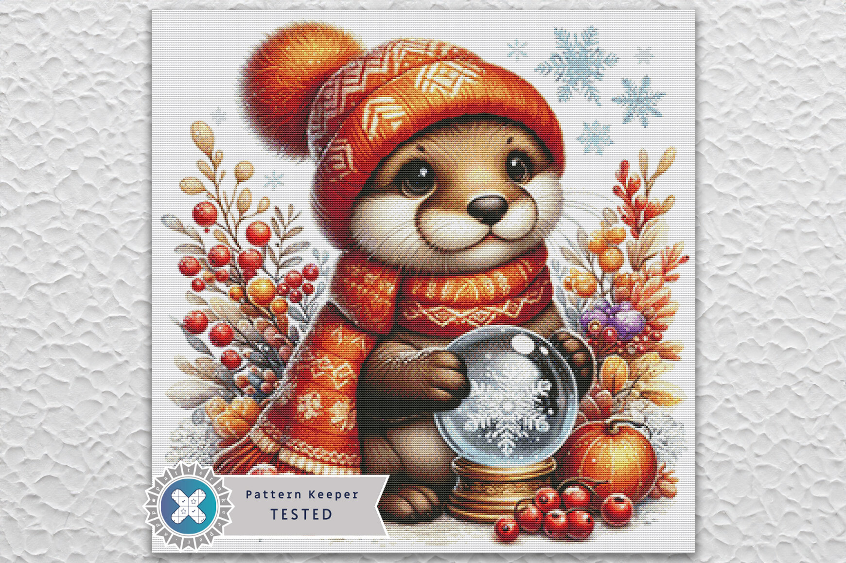 Christmas Otter Cross Stitch PDF Chart
