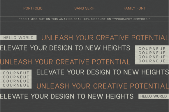 Courneue Font - Preview 1