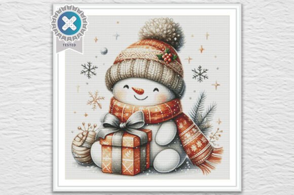 Cross Stitch Chart PDF Christmas Snowman