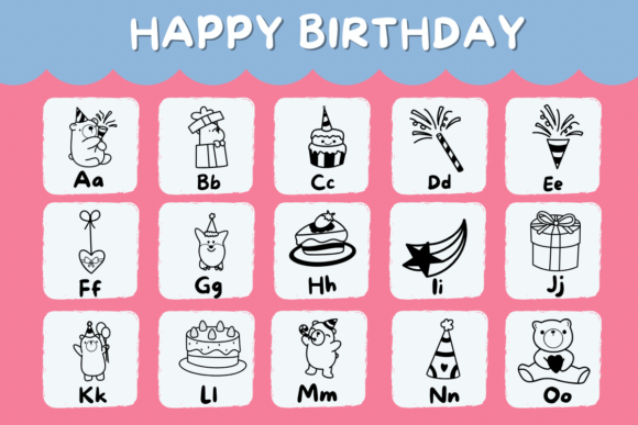 Happy Birthday Font - Preview 1