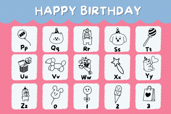 Happy Birthday Font - Preview 2
