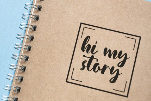 Hi My Story Font PNG with transparent background - Preview 5