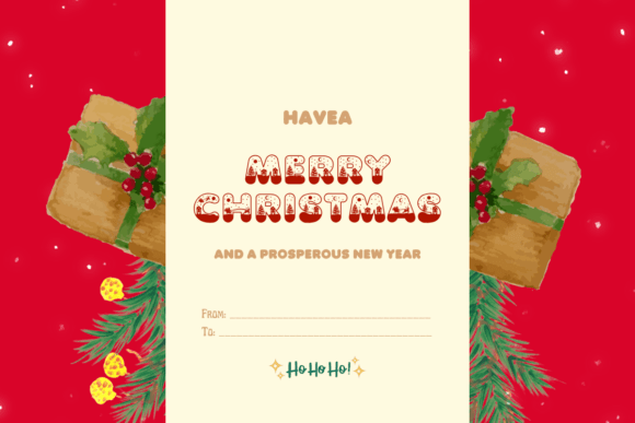 Holy Xmas Font PNG with transparent background - Preview 1