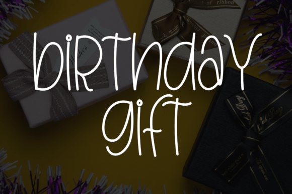 Magic Birthday Font PNG with transparent background - Preview 6