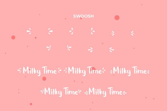 Milky Time Font PNG with transparent background - Preview 5