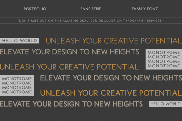 Monotrome Font PNG with transparent background - Preview 1