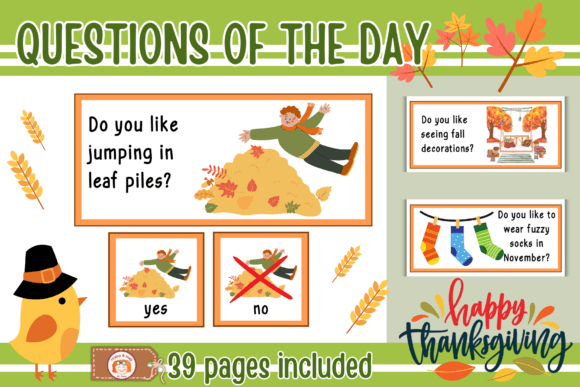 November Questions of the Day Preschool
