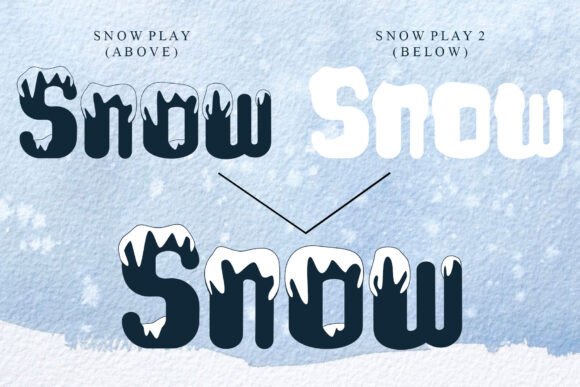 Snow Play Font PNG with transparent background - Preview 5
