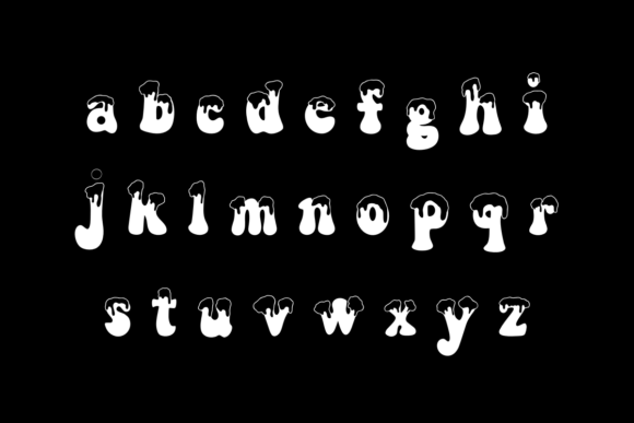 Snow Drip Font PNG with transparent background - Preview 2