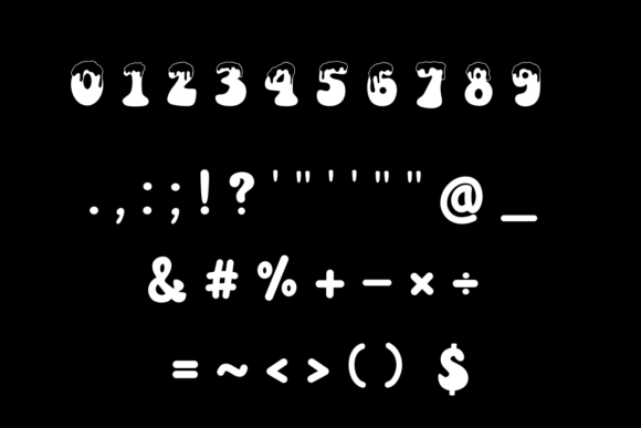 Snow Drip Font PNG with transparent background - Preview 3