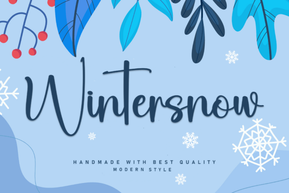 Wintersnow Script & Handwritten Font By Berkah Shop