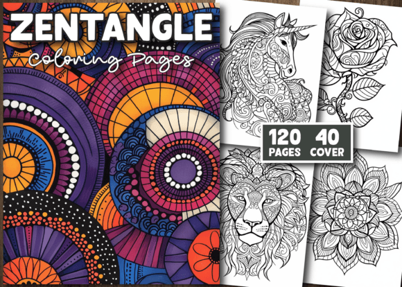 Zentangle Coloring Book for Adults