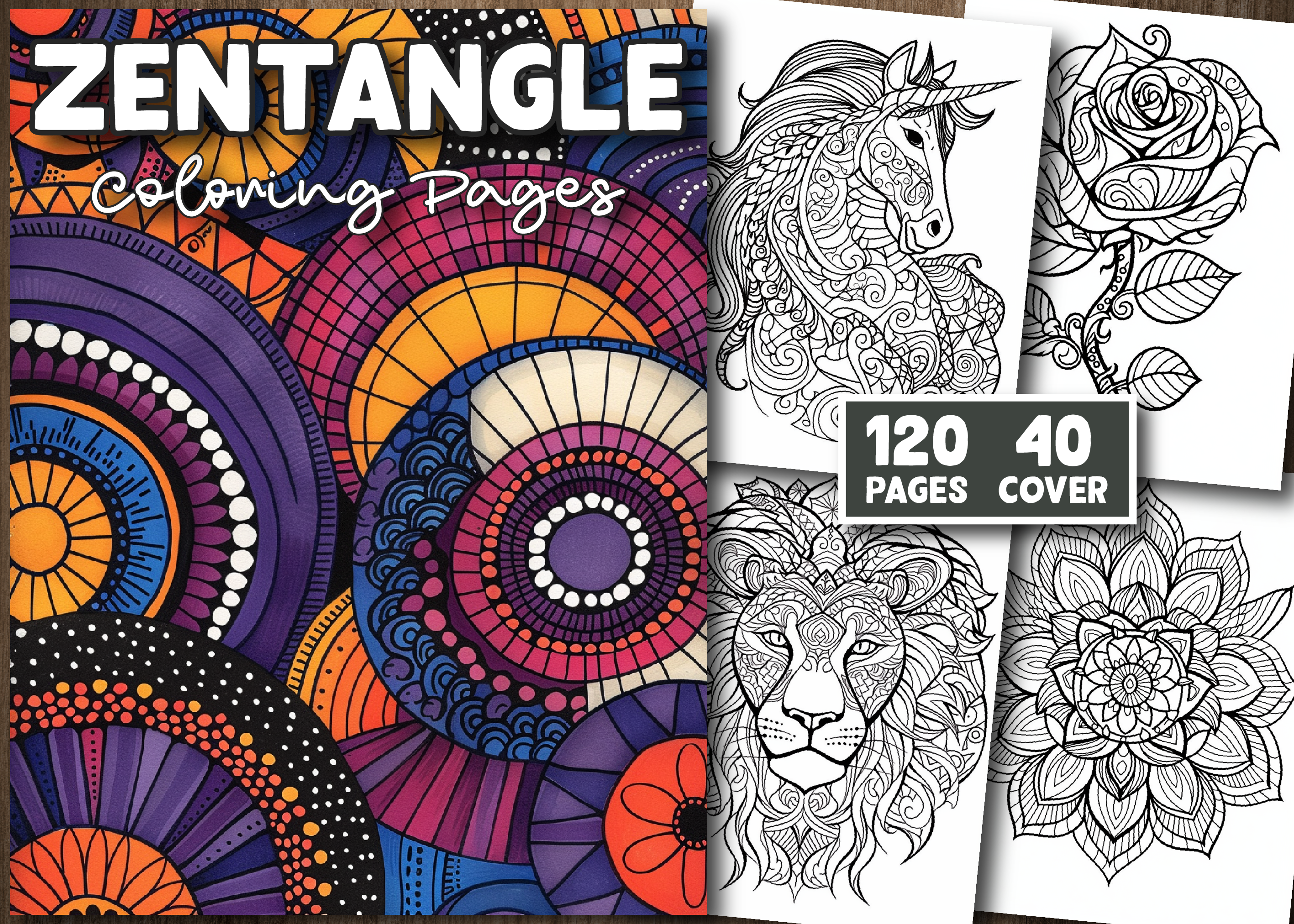Zentangle Coloring Book for Adults