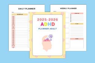 2025-2026 ADHD Planner Adult Canva Graphic by designmela01 · Creative ...