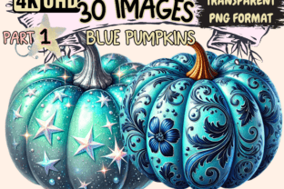 Blue Pumpkins Clipart P1 Graphic by Wonders Artist · Creative Fabrica