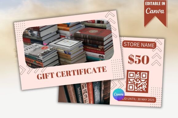 Bookstore Gift Certificate Template