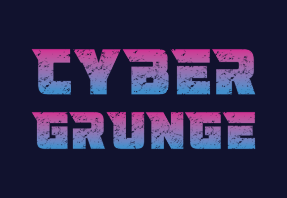 Cyber Grunge Font font preview - 1