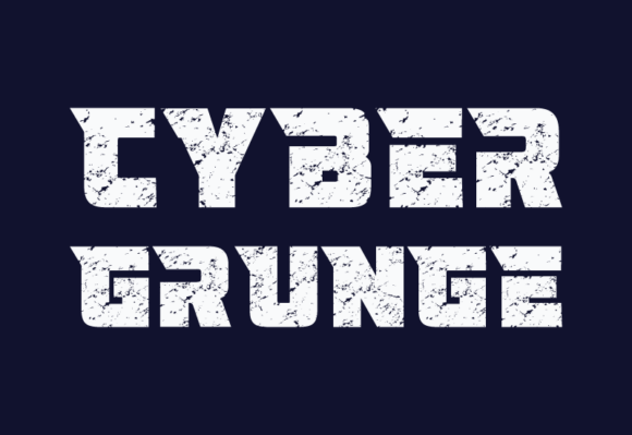 Cyber Grunge Font font preview - 2