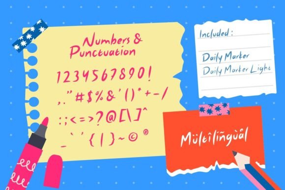 Daily Marker Font font preview - 6