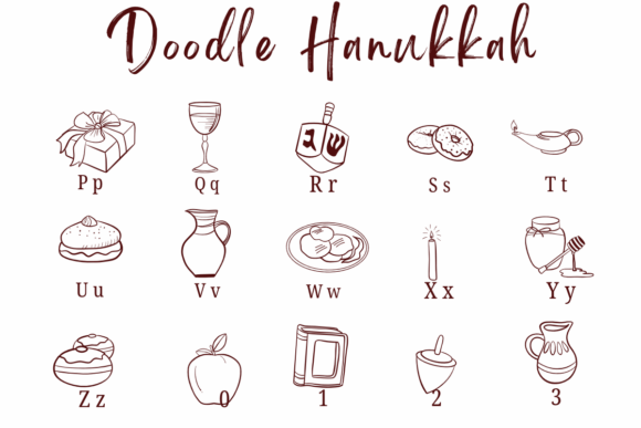 Doodle Hanukkah Font - Preview 2