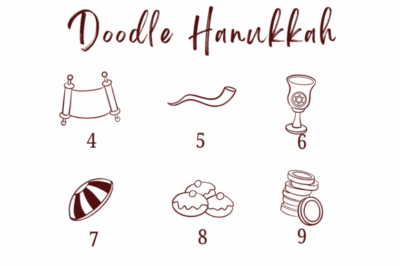 Doodle Hanukkah Font - Preview 3