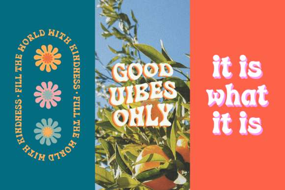 Enjoy Wave Font PNG with transparent background - Preview 4