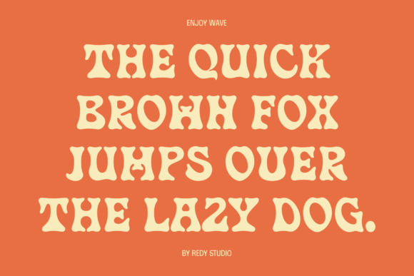 Enjoy Wave Font PNG with transparent background - Preview 6