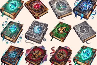 Fantasy Books Clipart P1 Graphic by Wonders Artist · Creative Fabrica
