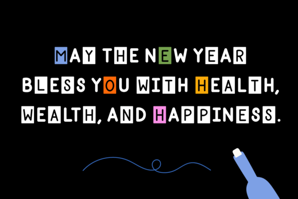 Happy New Year Font - Preview 1
