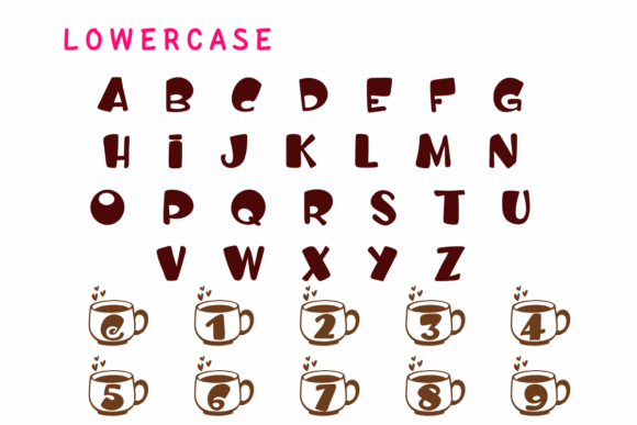 Love Coffee Mug Font PNG with transparent background - Preview 2