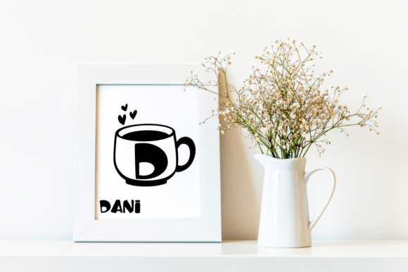 Love Coffee Mug Font PNG with transparent background - Preview 3