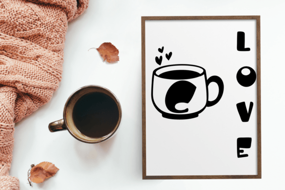 Love Coffee Mug Font PNG with transparent background - Preview 5