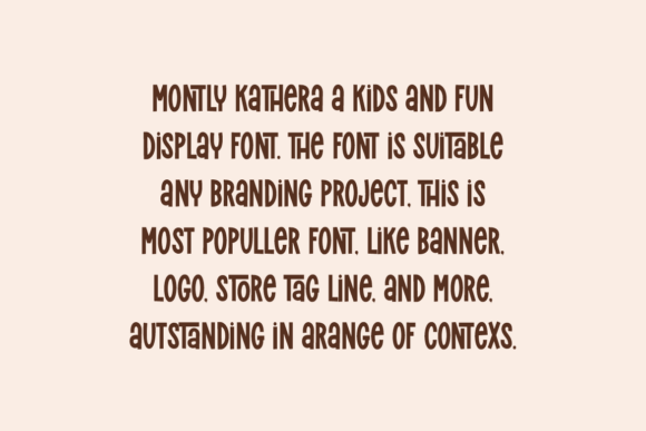 Montly Kathera Font PNG with transparent background - Preview 1