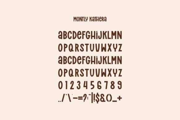 Montly Kathera Font PNG with transparent background - Preview 2