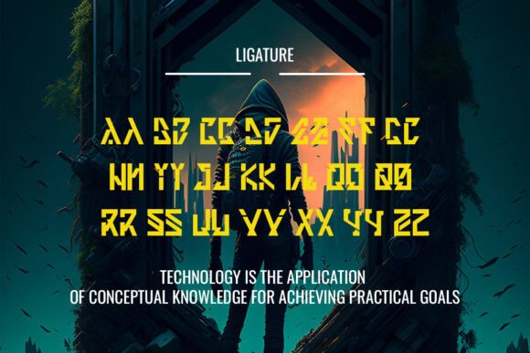 Qrunzvord Font PNG with transparent background - Preview 2