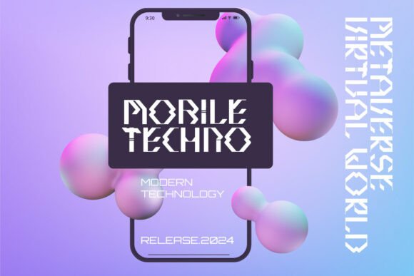 Quadtron Font PNG with transparent background - Preview 2