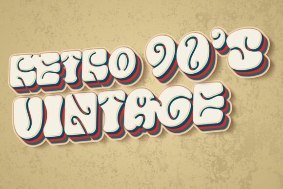 Retro Votre Font PNG with transparent background - Preview 2