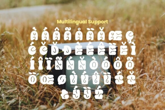 Retro Votre Font PNG with transparent background - Preview 5